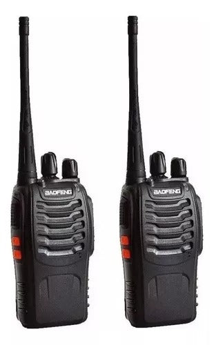 Pack 2 Radios Transmisor Walkie Talkie Baofeng  Color Negro Bandas De Frecuencia 400-470 Mhz