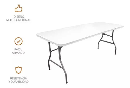 mesa plegable de plastico rustico